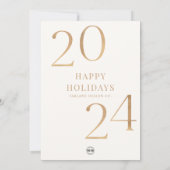 Carte de vacances minimum 2024 Calendrier Business (Dos)