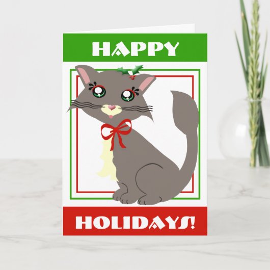 Carte de vacances Misty Toon Kitty ! (Devant)