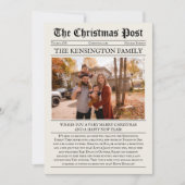 Carte de vacances Modèle plat vintage journal (Devant)