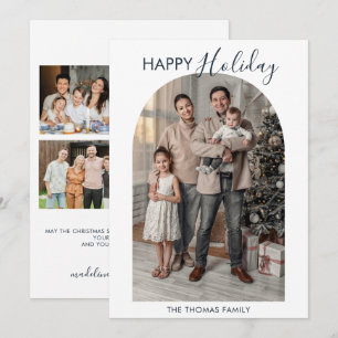 Carte de vacances Modern Arch Family Photo Collage