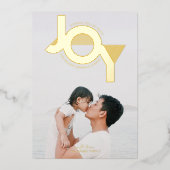 Carte de vacances Modern Joy Photo Foil (Recto)