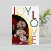 Carte de vacances moderne à l'aspect métallisé ave (Debout devant)