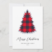 Carte de vacances moderne avec arbre de Noël (Devant)