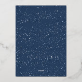 Carte de vacances moderne avec flocon de neige et  (Verso)