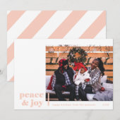 Carte de vacances moderne avec photo de Coin Paix (Devant / Derrière)