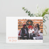 Carte de vacances moderne avec photo de Coin Paix (Debout devant)