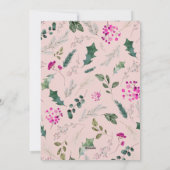 Carte de vacances moderne Chic Rose Calligraphie (Dos)