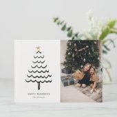 Carte de vacances moderne d'arbre de Noël (Debout devant)