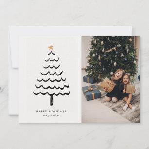 Carte de vacances moderne d'arbre de Noël