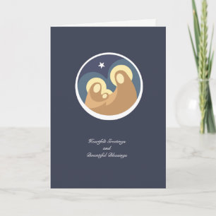 Carte de vacances moderne de la Nativité (Photo fa