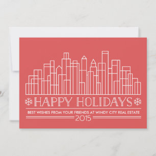 Carte de vacances moderne Downtown Corporate - Lin