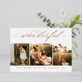 Carte de vacances moderne en feuille It's A Wonder (Debout devant)