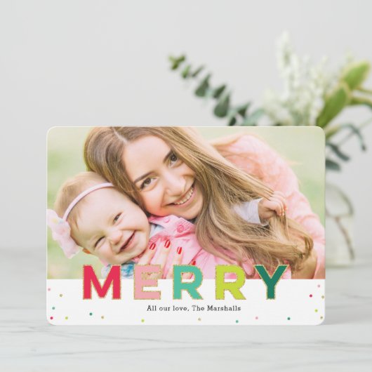 Carte de vacances moderne et joyeuse (Debout devant)