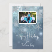 Carte de vacances moderne et plate à flocons de ne (Devant)