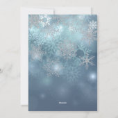 Carte de vacances moderne et plate à flocons de ne (Dos)