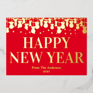 Carte de vacances moderne Happy New Year Business