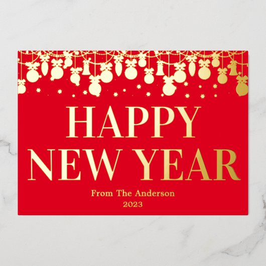 Carte de vacances moderne Happy New Year Business  (Recto)