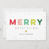 Carte de vacances moderne Joyeuse festive sans pho (Devant)