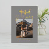 Carte de vacances moderne Marié & Merry Foil (Debout devant)