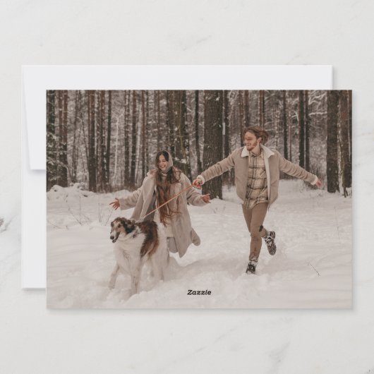 Carte de vacances moderne mariée et mariée (Dos)