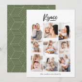 carte de vacances moderne multi-photo famille (Devant / Derrière)