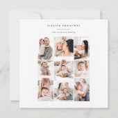 carte de vacances moderne multi-photo famille (Devant)