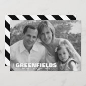 Carte de vacances moderne noir et blanc (Devant / Derrière)