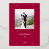 Carte de vacances moderne REAL FOIL Peace Tree (Verso)