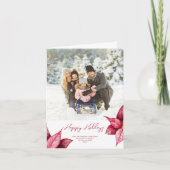 Carte de vacances moderne Red Floral (Devant)