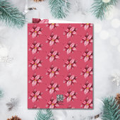 Carte de vacances moderne Red Floral