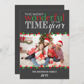 Carte de vacances moderne Red Green (Devant / Derrière)