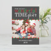 Carte de vacances moderne Red Green (Debout devant)