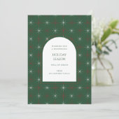 Carte de vacances moderne Retro Green Red Mid Cent (Debout devant)