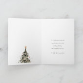 Carte de vacances moderne Sketchy Christmas Tree C (Intérieur)