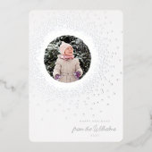 Carte de vacances moderne Snowy Winter Foil (Recto)