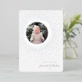 Carte de vacances moderne Snowy Winter Foil (Debout devant)