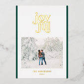 carte de vacances moderne verte joyeuse 1 photo en (Recto)