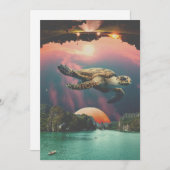 Carte de vacances modifiable Psychedelic Flying Tu (Devant / Derrière)