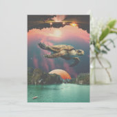 Carte de vacances modifiable Psychedelic Flying Tu (Debout devant)