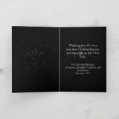 Carte de vacances Monogram Holly Wreath Classy (Intérieur)