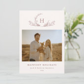 Carte de vacances Monogramme (Debout devant)