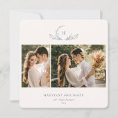 Carte de vacances Monogramme 2 Photo (Devant)