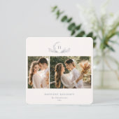 Carte de vacances Monogramme 2 Photo (Debout devant)