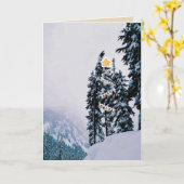 Carte de vacances Mountain Top Merriment (Fleur jaune)