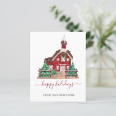 Carte de vacances Moved de Noël de la maison budgé (Debout devant)