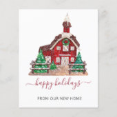 Carte de vacances Moved de Noël de la maison budgé (Devant)