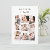Carte de vacances multi-photo bienheureuse et fièr (Debout devant)
