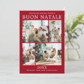 Carte de vacances multi photo Buon Natale (Debout devant)