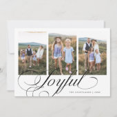 Carte de vacances multi-photo élégante et joyeuse (Devant)