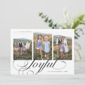 Carte de vacances multi-photo élégante et joyeuse (Debout devant)